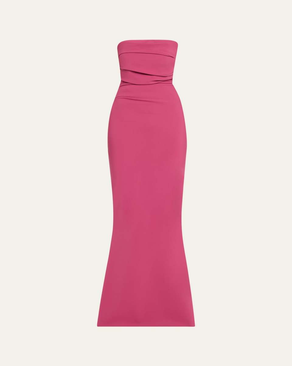 Irya Ruched Strapless Gown